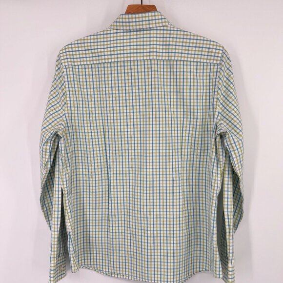 Lands End Womens pinpoint Oxford no iron Plaid Shirt Size 12 Cotton blend - Picture 7 of 10